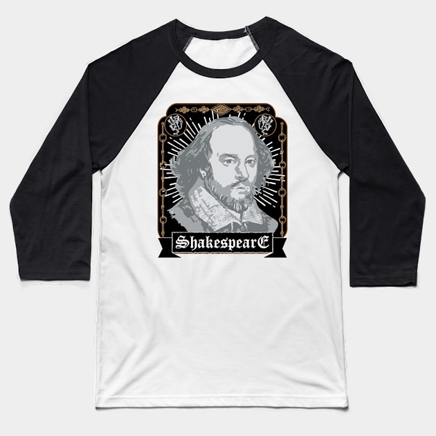 WILLIAM SHAKESPEARE Baseball T-Shirt by theanomalius_merch